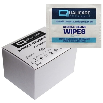 Picture of £0.10 QUALICARE SALINE WIPES (100)