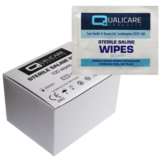 Picture of £0.10 QUALICARE SALINE WIPES (100)