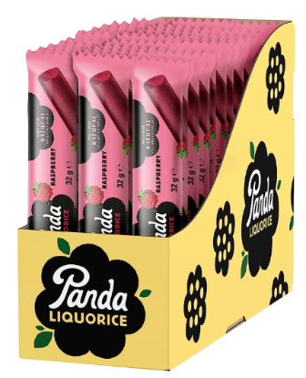 Picture of £0.69 PANDA RASPBERRY LIQUORICE BARS(36)