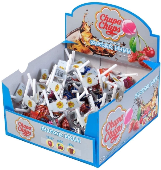 Picture of £0.35 CHUPA CHUPS SUGAR FREE BOX (50)