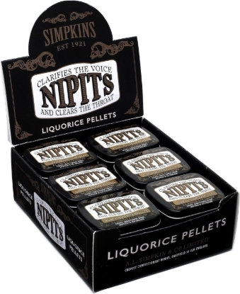 Picture of £1.99 NIPITS PLAIN LIQUORICE PELLETS(18)