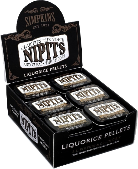 Picture of £1.99 NIPITS PLAIN LIQUORICE PELLETS(18)