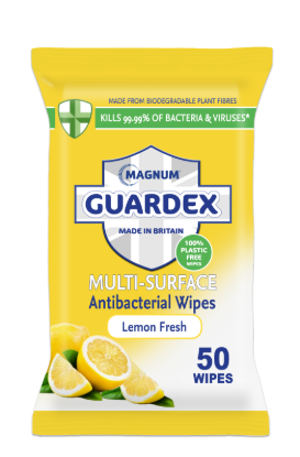 Picture of £1.25 GUARDEX 50 ANTIBACTERIAL WIPES
