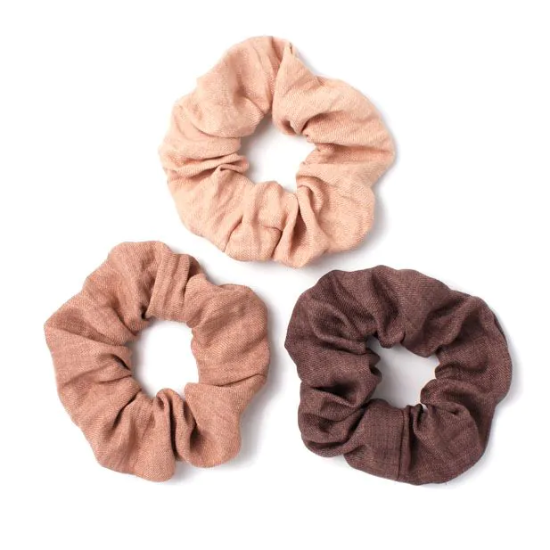 Picture of £1.29 NEUTRAL SHADES 11cm SCRUNCHIES