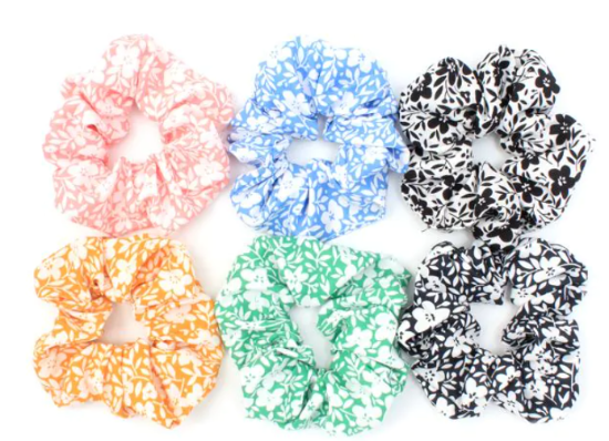Picture of £1.29 FLORAL SCRUNCHIES 11cm