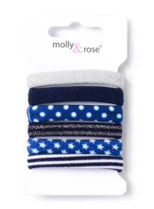 Picture of £1.29 MOLLY ROSE 6 JERSEY ELASTICS ASST
