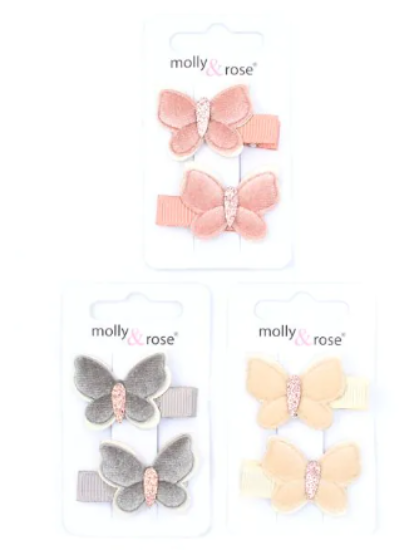 Picture of £1.29 VELVET BUTTERFLY CLIPS x 2