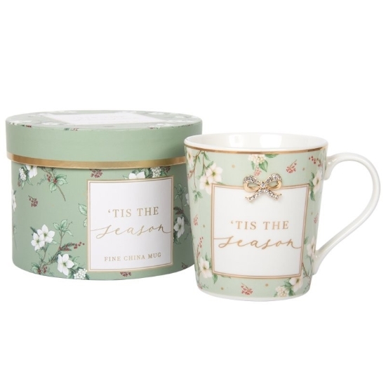 Picture of £7.99 TIS THE SEASON GREEN BOXED MUG