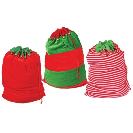 Picture of £2.99 ELF SANTA SACKS 3 ASSTD
