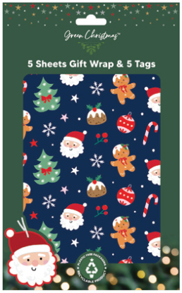 Picture of £1.49 GIFT WRAP SHEETS 5 PACK CUTE