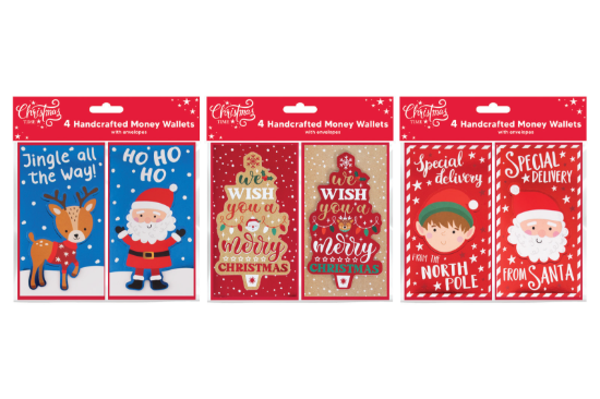 Picture of £1.49 CHRISTMAS MONEY WALLETS 3 ASST