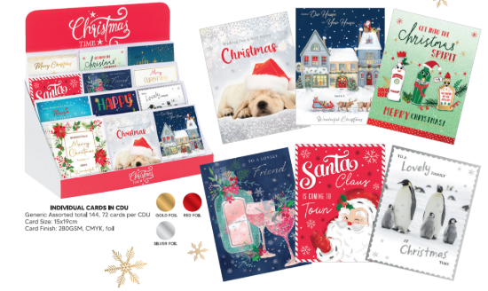 Picture of £1.00 CHRISTMAS CARDS UNIT ASSTD (72)