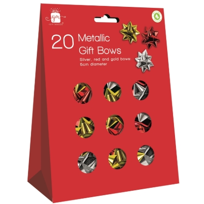 Picture of £1.00 METALLIC GIFT BOWS x 20