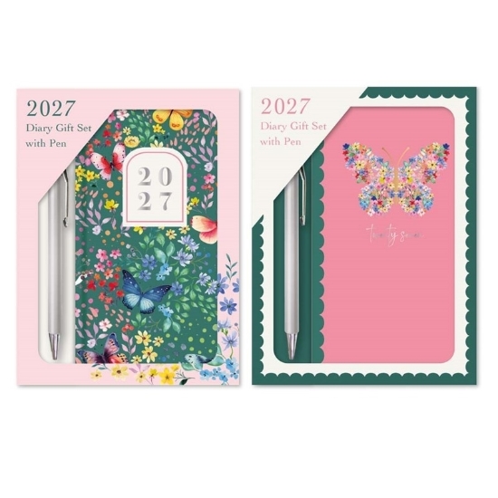 Picture of £2.49 BOXED DIARY & PEN GIFT SET 2 ASSTD