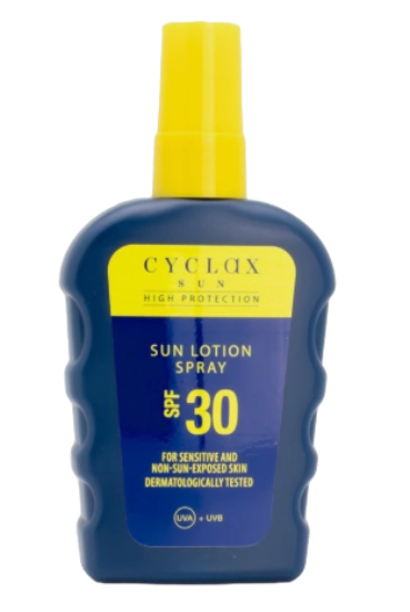 Picture of £1.50 CYCLAX FACTOR 30 SPRAY 100ml