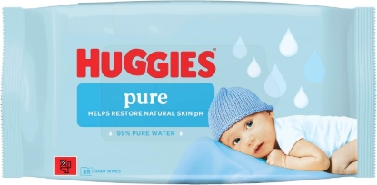 Picture of £1.00 HUGGIES BABY WIPES PURE 48's