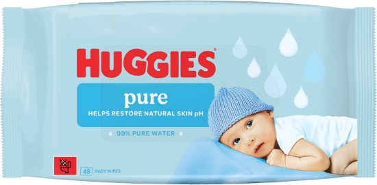 Picture of £1.00 HUGGIES BABY WIPES PURE 48's
