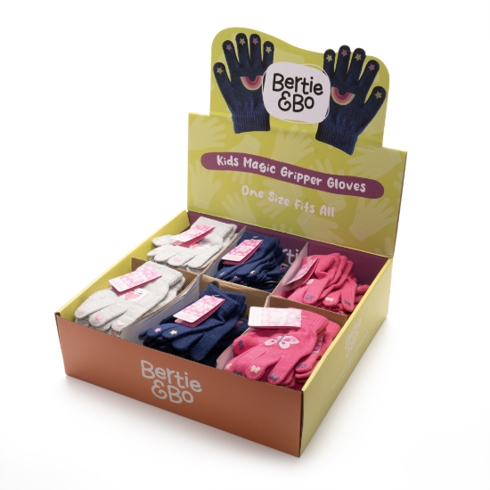 Picture of £1.49 GIRLS MAGIC GRIPPER GLOVES 3 ASST