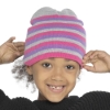 Picture of £2.49 GIRLS STRIPED BEANIE HAT 2 ASST
