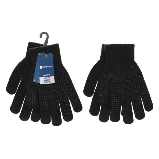 Picture of £1.49 MEN'S THERMAL GRIPPER GLOVES BLACK