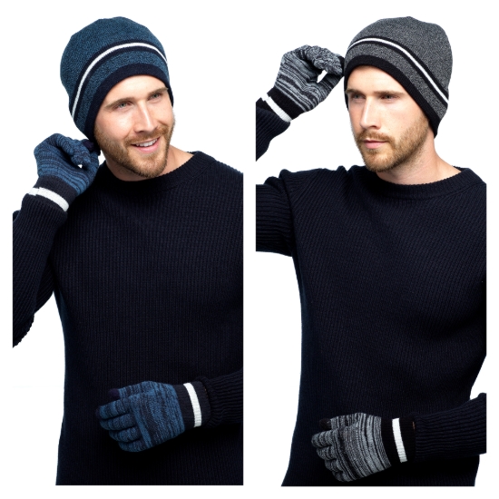 Picture of £4.99 MEN'S HAT & GLOVES SET 2 ASSTD