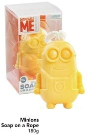 Picture of £6.99 MINIONS 180gl SOAP ON A ROPE