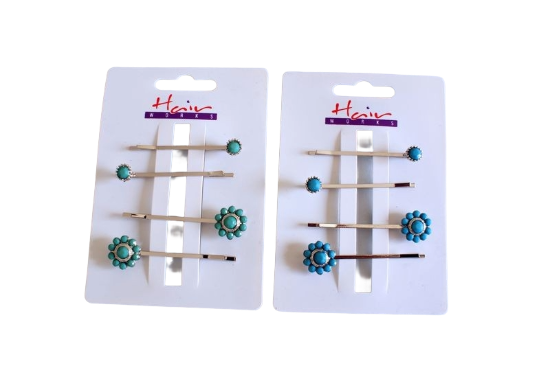 Picture of £1.29 HAIR WORKS 4 GRIPS BLUE STONES