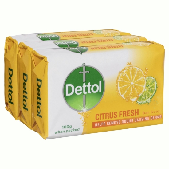 Picture of £1.50 DETTOL 3 x 60g SOAPS LEMON FRESH